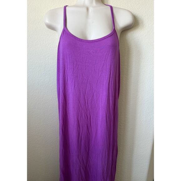 Fabletics Purple Neema Halter Neck Sleeveless Open Back Maxi Dress Size L 10-12 - Picture 4 of 9